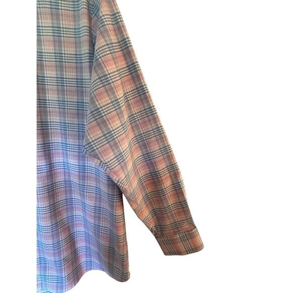 MIzzen+Main Men’s Standard Button Down Blue Pink Plaid Shirt Made In USA Size XL - Picture 6 of 14